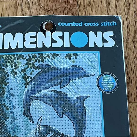 NWT Dimensions Dolphin Trio Counted Cross Stitch Kit - Picture 4 of 11